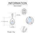 wholesale 925 Sterling Silver Teardrop Earrings Wholesale With Opal And Diamonds-0-4