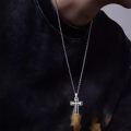 wholesale 925 Sterling Silver Cross Pendant With Nail Details On Chain Necklace-0-9