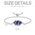 wholesale 925 Sterling Silver Blue Lapis Lazuli Hexagonal Adjustable Bolo Bracelet for Women Fine s-0-5