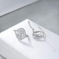 wholesale 925 Sterling Silver 925 Lotus Flower Leverback Dangle Drop Hoop Earrings for Women s-0-3