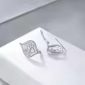 wholesale 925 Sterling Silver 925 Lotus Flower Leverback Dangle Drop Hoop Earrings Wholesale for Women s-0-3