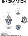 wholesale  Sterling Silver Evil Eye Protection Necklace for Women Gift for Her Wife Mom Sister -0-1