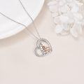wholesale 925 Sterling Silver Heart Pendant with Alpaca and Dog Charm for Mom & Daughter Forever My Friend s-0-3