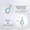wholesale Sterling Silver Moonstone Filigree Teardrop Pendant Necklace for Women-0-38