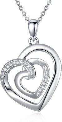 wholesale 925 Sterling Silver Moissanite Necklace - Hypoallergenic Nickel-Free Lead-Free Cadmium-Free - High Polish Exquisite Inlay - Brilliant Cut Sparkling Gemstone Jewelry for Women Gift-Style 1