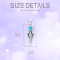 wholesale 925 Sterling Silver Turquoise Abalone Shell Egyptian Goddess Triple Moon Pendant Necklace for Women Witchcraft s-0-3