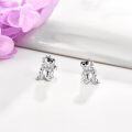 wholesale 925 Sterling Silver Blue Crystal Dragon Stud Earrings for Women Girls Valentines Day Gifts Jewelry Accessories 3D Design Fashion Charm Minimalist Style Hypoallergenic Safe Nickel Free-0-4