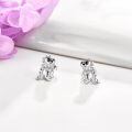 wholesale 925 Sterling Silver Dragon Earrings With Blue Sapphire-0-4