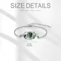 TOUPOP 925 Sterling Silver Gemstone Urn Bracelet For Ashes Memorial Keepsake-0-5
