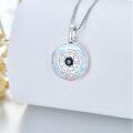 wholesale Sterling Silver Evil Eye Pendant Necklace for Women Greek Protection Amulet Gift-0-2