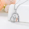 wholesale Daughter Necklace From Dad 925 Sterling Silver Father Daughter Necklace Pendant Jewelry Birthday Christmas Gifts For Women Sister -0-2