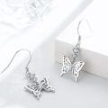 wholesale 925 Sterling Silver Butterfly Dangle Earrings with Small CZ and Enamel for Sensitive Ears Mother's Day Gift for Women & Girlfriend-0-4