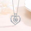 wholesale 925 Sterling Silver CZ Infinity Heart Pendant Necklace for Women-0-1