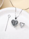 wholesale 925 Sterling Silver Heart Shaped Tree of Life Cremation Pendant Urn Necklace w/Funnel Kit - Always in My Heart Memorial Keepsake Jewelry-0-3