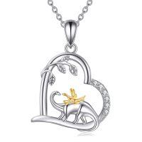 wholesale 925 Sterling Silver Dinosaur Pendant Necklace-Dinosaur