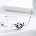 wholesale 925 Sterling Silver Lotus Flower Moonstone Bracelet - Adjustable Size Hypoallergenic s for Women-0-4