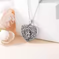 TOUPOP Sterling Silver Tree Of Life Locket Necklace Holds 2 Photos-0-3