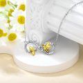 wholesale 925 Sterling Silver Infinity Love Bumblebee Heart Pendant Necklace for Women Mothers Wife Daughter Gifts Always in My Heart Jewelry Valentines Day Christmas Birthday Present-0-1