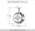 wholesale 925 Sterling Silver Moonstone Celtic Knot Triquetra Pendant Necklace-0-5