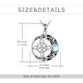 wholesale 925 Sterling Silver Celtic Moon Pendant Necklace Wholesale With Moonstone-0-5