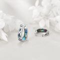 wholesale 925 Sterling Silver Hoop Earrings Wholesale With Abalone Inlay Celtic Knot Design-0-4
