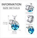 wholesale 925 Sterling Silver Cat Mom Baby Sleeping With Yellow Crystal Pendant Necklace-0-74