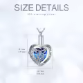 TOUPOP Sterling Silver Butterfly Urn Necklace For Ashes Heart Keepsake-0-5