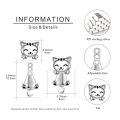 wholesale 925 Sterling Silver Hypoallergenic Cute Kitty Cat Stud Earrings for Sensitive Ears-0-1