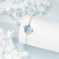 wholesale 925 Sterling Silver Blue Opal Mushroom Charm Bracelet For Women-0-2