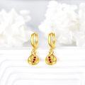 wholesale 925 Sterling Silver Gold Plated Red Crystal Pomegranate Drop Earrings-0-1