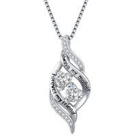 TOUPOP Sterling Silver Infinity Pendant Necklace For Mother-undefined