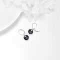 wholesale 14K Gold Black Freshwater Pearl Dangle Leverback Earrings for Women Bridesmaid Gift-0-9