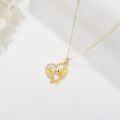 wholesale 14K Gold Elephant Heart Pendant Necklace - Cute Mother & Baby Design Perfect Gift for Her-0-2