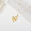 wholesale 14K Gold Elephant Heart Pendant Necklace - Cute Mother & Baby Design Perfect Gift for Her-0-2