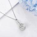 wholesale 925 Sterling Silver Ball Heart Urn Pendant with Funnel and Chain - Keepsake Memorial Jewelry for Ashes Cremation-0-5