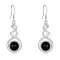 wholesale 925 Sterling Silver Green Turquoise Drop Earrings Platinum Plated Twisted Swirl Jewelry For Women-0-6