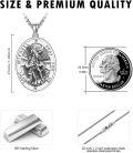 wholesale 925 Sterling Silver St Michael Archangel Medal Prayer for Us Pendant Necklace-0-4