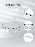 wholesale 925 Sterling Silver Birthstone Women s Anklets Wholesale Bracelets Infinity Butterfly Evil Eye Turtle Pineapple Starfish Heart-0-3