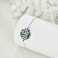 wholesale 925 Sterling Silver Tree Of Life Tear Drop Pendant Bracelet-0-8