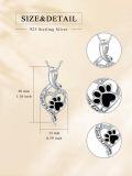 wholesale 925 Sterling Silver & Stone Pet Cremation Jewelry - Customizable Urn Pendant Necklace for Ashes, Hair, or Keepsakes - 18 Adjustable Chain-0-1