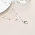 wholesale 925 Sterling Silver Tree of Life Opal Pendant Layered Choker Necklaces Wholesale for Women Gifts-0-3
