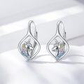 wholesale 925 Sterling Silver Pink Angel Wing Rabbit Hoop Earrings for Women Gifts-0-68