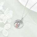 wholesale 925 Sterling Silver Elephant & Baby Tree of Life Pendant Necklaces for Mom and Daughter Gifts-0-2