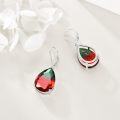 wholesale 925 Sterling Silver Red Green Gradient Teardrop Moonstone Leverback Earrings Jewelry-0-3