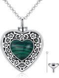 wholesale Sterling Silver Flower Urn Necklace for Ashes Memorial Keepsake Heart Jewelry-0-22