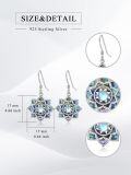 wholesale 925 Sterling Silver Abalone Shell and Moonstone Flower Drop Earrings for Women-0-4