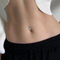 wholesale 925 Sterling Silver 14g 18g Daisy Belly Ring Flower Navel Jewelry Women Gift-0-1