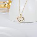 wholesale 14K Gold Infinity Heart Pendant I love you forever Necklace for Women - Real 14K Gold Chain & Charm Set (18)-0-3