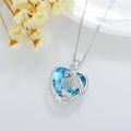 wholesale 925 Sterling Silver Heart-Shaped Turtle Pendant Necklace - Ocean Life s for Her-0-1