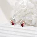 wholesale 925 Sterling Silver Strawberry Butterfly Drop Earrings for Women-0-2
